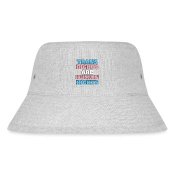 Trans-Rechte sind Menschenrechte - Stanley/Stella recycelter Bucket Hat - Grau meliert - Vorne