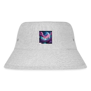 Epische himmlische Traumlandschaft - Stanley/Stella recycelter Bucket Hat - Grau meliert - Vorne