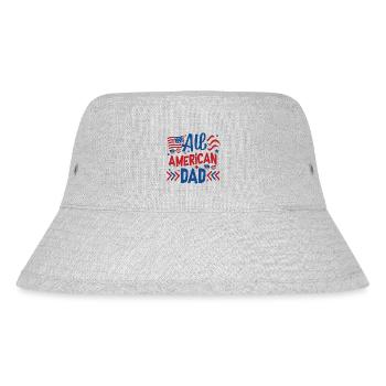 All American Dad Independence Day America - Stanley/Stella Recycled Bucket Hat - heather grey - Front