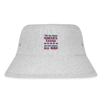 Verwöhnte Tochter Beste Töchter Papas Prinzessin - Stanley/Stella recycelter Bucket Hat - Grau meliert - Vorne