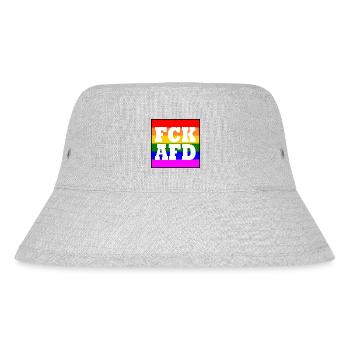 Fck afd - Stanley/Stella recycelter Bucket Hat - Grau meliert - Vorne