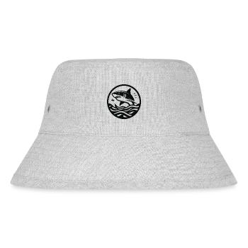 Cooles Haifisch Design für den Hai Fan - Stanley/Stella recycelter Bucket Hat - Grau meliert - Vorne