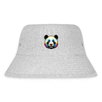 Panda - Stanley/Stella recycelter Bucket Hat - Grau meliert - Vorne