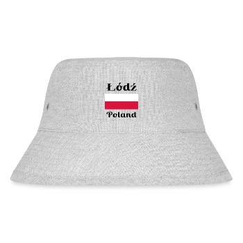Łódź, Polen - Stilvolle Drucke - Stanley/Stella recycelter Bucket Hat - Grau meliert - Vorne