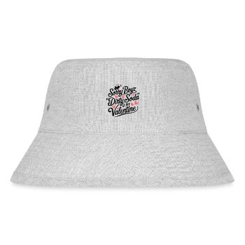 Sorry Boyz Dirty Soda is my Valentine - Stanley/Stella recycelter Bucket Hat - Grau meliert - Vorne