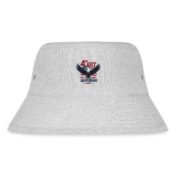 Amerika USA Adler 4th July Independence Day - Stanley/Stella recycelter Bucket Hat - Grau meliert - Vorne