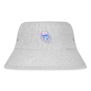 Pastell-Qualle - Stanley/Stella recycelter Bucket Hat - Grau meliert - Vorne
