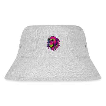 Neon Affe - Stanley/Stella recycelter Bucket Hat - Grau meliert - Vorne