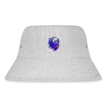 Moon Wolf - Stanley/Stella Recycled Bucket Hat - heather grey - Front