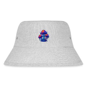 Neon Pilzgruppe - Stanley/Stella recycelter Bucket Hat - Grau meliert - Vorne