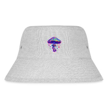 Neon Mushroom - Stanley/Stella Recycled Bucket Hat - heather grey - Front