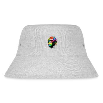 Colorful chimpanzee - Stanley/Stella Recycled Bucket Hat - heather grey - Front
