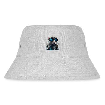 Eine Ratte mit Gläsern und einem mysteriösen Getränk - Stanley/Stella recycelter Bucket Hat - Grau meliert - Vorne