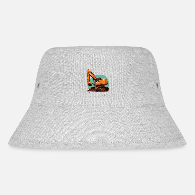 Bagger| Schaufelbagger | Retro - Stanley/Stella recycelter Bucket Hat - Grau meliert