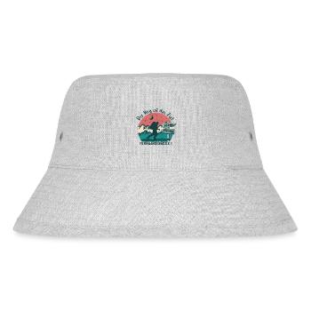 Der Weg ist das Ziel Fernwanderweg E5 Transalp - Stanley/Stella recycelter Bucket Hat - Grau meliert - Vorne