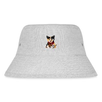 Pirat - Stanley/Stella recycelter Bucket Hat - Grau meliert - Vorne