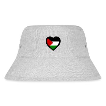 Free palestine herz - Stanley/Stella recycelter Bucket Hat - Grau meliert - Vorne