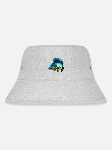 Zander Barsch Angler - Stanley/Stella recycelter Bucket Hat - Grau meliert