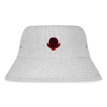 Adler mit Vegvisir Symbol - Stanley/Stella recycelter Bucket Hat - Grau meliert - Vorne