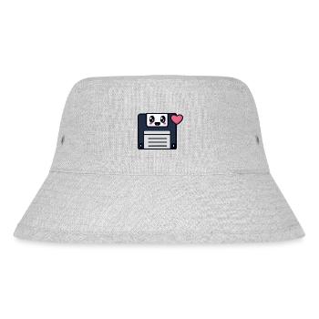 Cute Floppy Disk, kawaii! - Stanley/Stella Recycled Bucket Hat - heather grey - Front