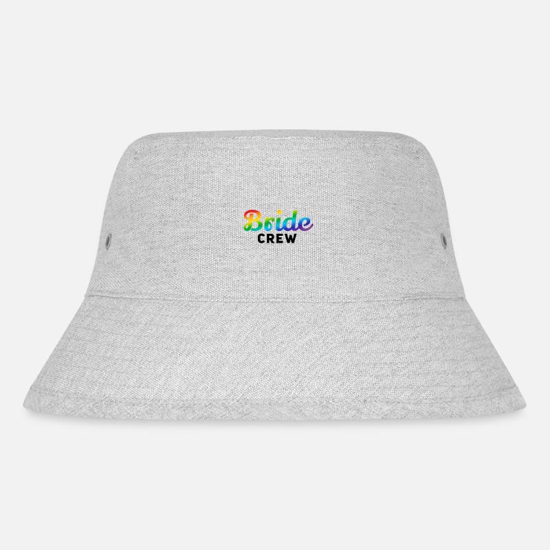 Braut-Crew Regenbogen - Stanley/Stella recycelter Bucket Hat - Grau meliert
