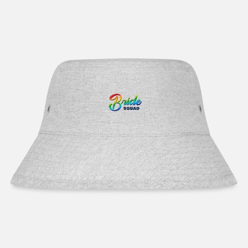 Bride Squad Rainbow - Stanley/Stella Recycled Bucket Hat - heather grey