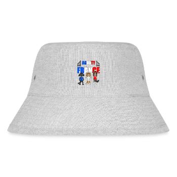 Agility Frankreich - Stanley/Stella recycelter Bucket Hat - Grau meliert - Vorne