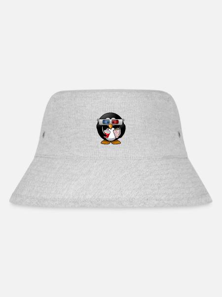 Kino Pinguin - Stanley/Stella recycelter Bucket Hat - Grau meliert