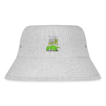 T Rex Hates Pushups Workout lustig Geschenk - Stanley/Stella recycelter Bucket Hat - Grau meliert - Vorne