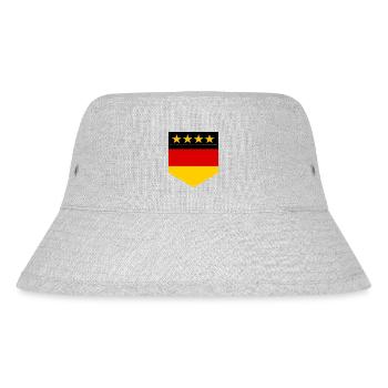 Deutschland Deutschlandfahne Hemdtasche 4 Sterne - Stanley/Stella recycelter Bucket Hat - Grau meliert - Vorne