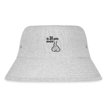 ab 30 gehts abwärts HODENSACK - Stanley/Stella recycelter Bucket Hat - Grau meliert - Vorne
