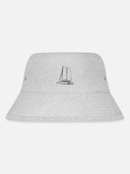 Segel Yacht - Stanley/Stella recycelter Bucket Hat - Grau meliert