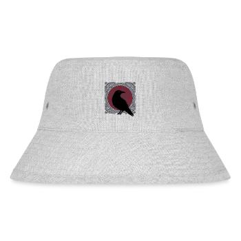 Raven Nordic Mythology Celts Gift - Stanley/Stella Recycled Bucket Hat - heather grey - Front