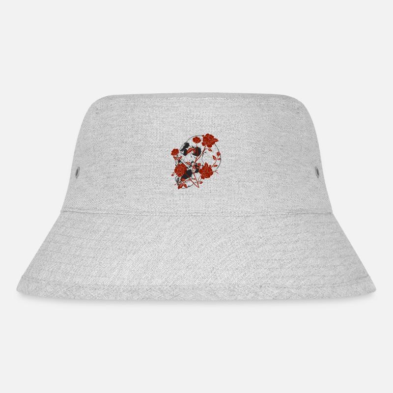 Flowers and Roses - Stanley/Stella recycelter Bucket Hat - Grau meliert