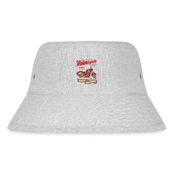 RETRO POWER MOTORRAD CAFERACER BIKER RIDER MOTIV - Stanley/Stella recycelter Bucket Hat - Grau meliert - Vorne