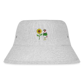 Gardener Chicken Hen Sunflower Horticulture Nursery - Stanley/Stella Recycled Bucket Hat - heather grey - Front