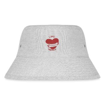 love yourself - self love. heart hugs - Stanley/Stella Recycled Bucket Hat - heather grey - Front