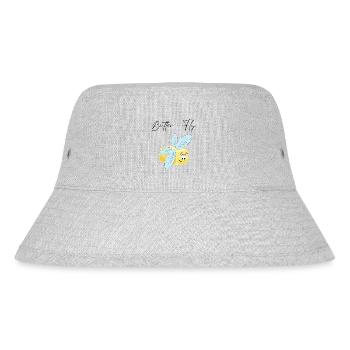 Funny Butter Fly, Butterfly - Stanley/Stella Recycled Bucket Hat - heather grey - Front