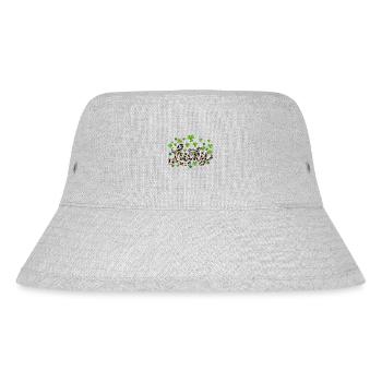 Lucky St Patricks Day, Leopard leaf clover - Stanley/Stella Recycled Bucket Hat - heather grey - Front