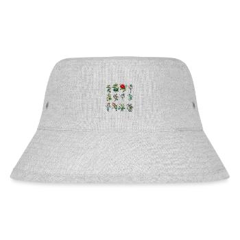 Wildblumen, Blumen Pflanzen Botanik, Damen - Stanley/Stella recycelter Bucket Hat - Grau meliert - Vorne