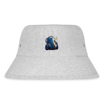 Mythologie: römischer Gott Neptun trinkt sein Bier - Stanley/Stella recycelter Bucket Hat - Grau meliert - Vorne