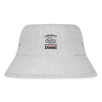 Landwirte- Essen Fleisch Trinken Bier ... - Stanley/Stella recycelter Bucket Hat - Grau meliert - Vorne