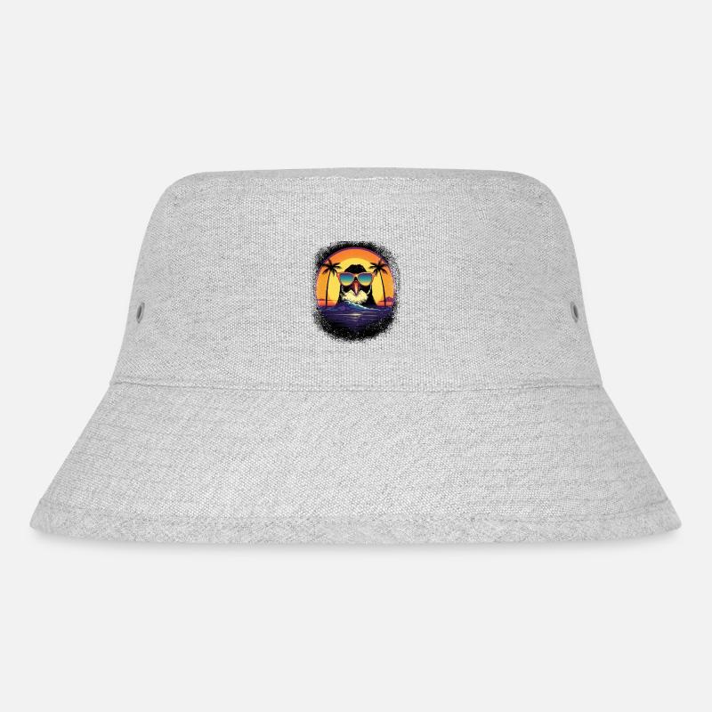 awesome dancing cute penguin cute quote dab move - Stanley/Stella recycelter Bucket Hat - Grau meliert