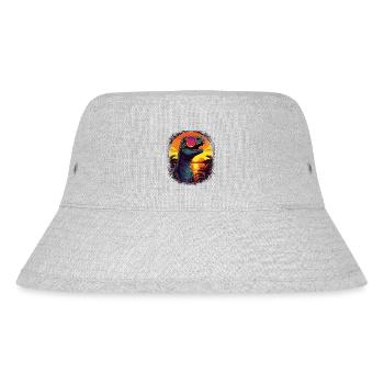 awesome present trex sayings dino boys - Stanley/Stella recycelter Bucket Hat - Grau meliert - Vorne