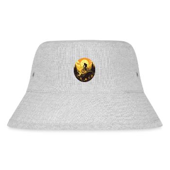 Downhill Mountainbike - Stanley/Stella recycelter Bucket Hat - Grau meliert - Vorne