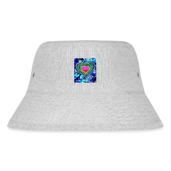 Heart Love spray paint graffiti cool - Stanley/Stella Recycled Bucket Hat - heather grey - Front