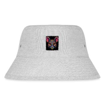 contrastcoffeemug cat animals wisdom - Stanley/Stella recycelter Bucket Hat - Grau meliert - Vorne