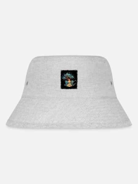 quote birthday present idea bubble tea time - Stanley/Stella recycelter Bucket Hat - Grau meliert