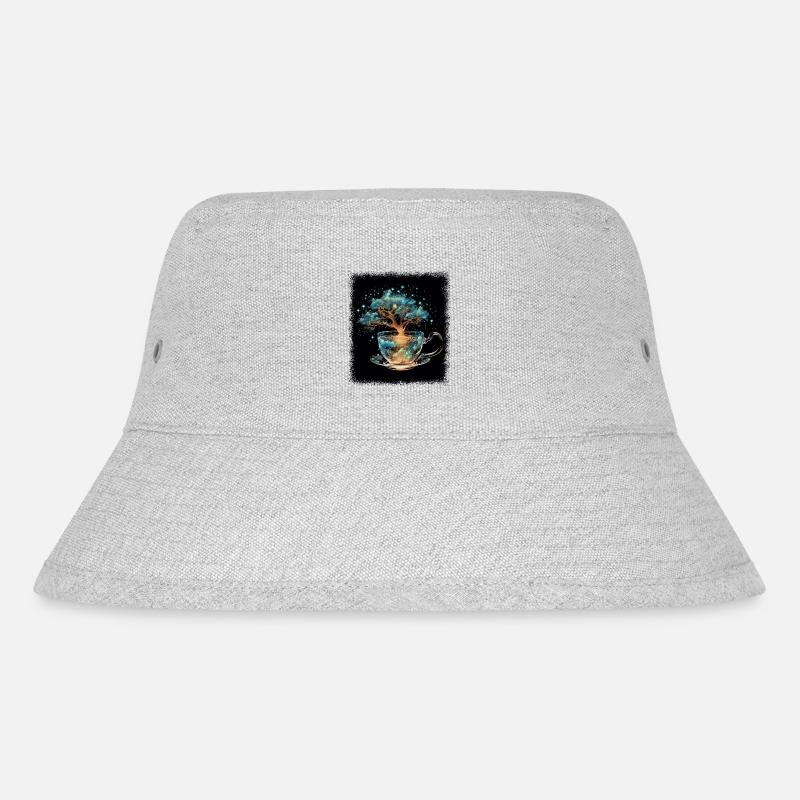 quote birthday present idea bubble tea time - Stanley/Stella recycelter Bucket Hat - Grau meliert