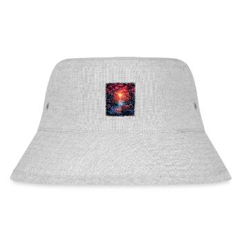 heart hippy dove of peace bday disarmament - Stanley/Stella Recycled Bucket Hat - heather grey - Front